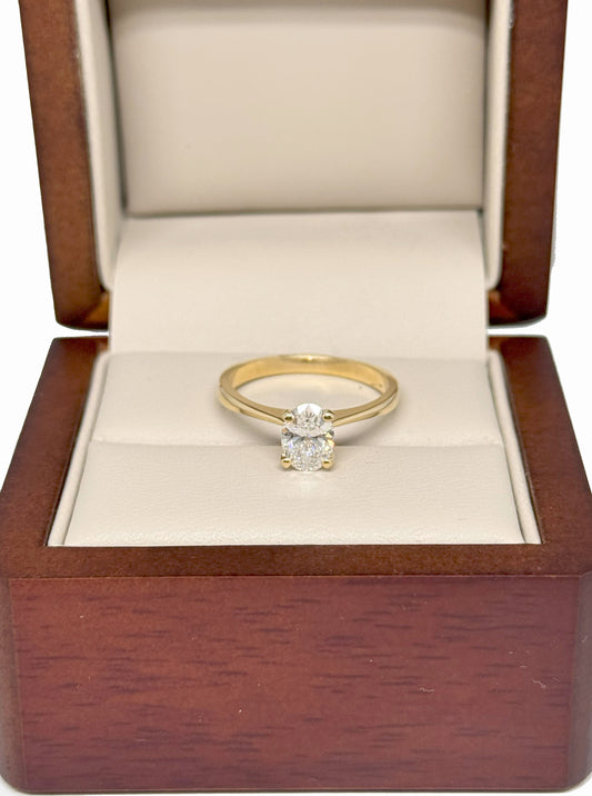 Anillo de Diamante de Laboratorio .90 cts Oval DJL015