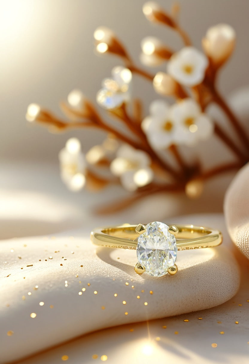Anillo de Diamante de Laboratorio .73 cts Oval DJL017