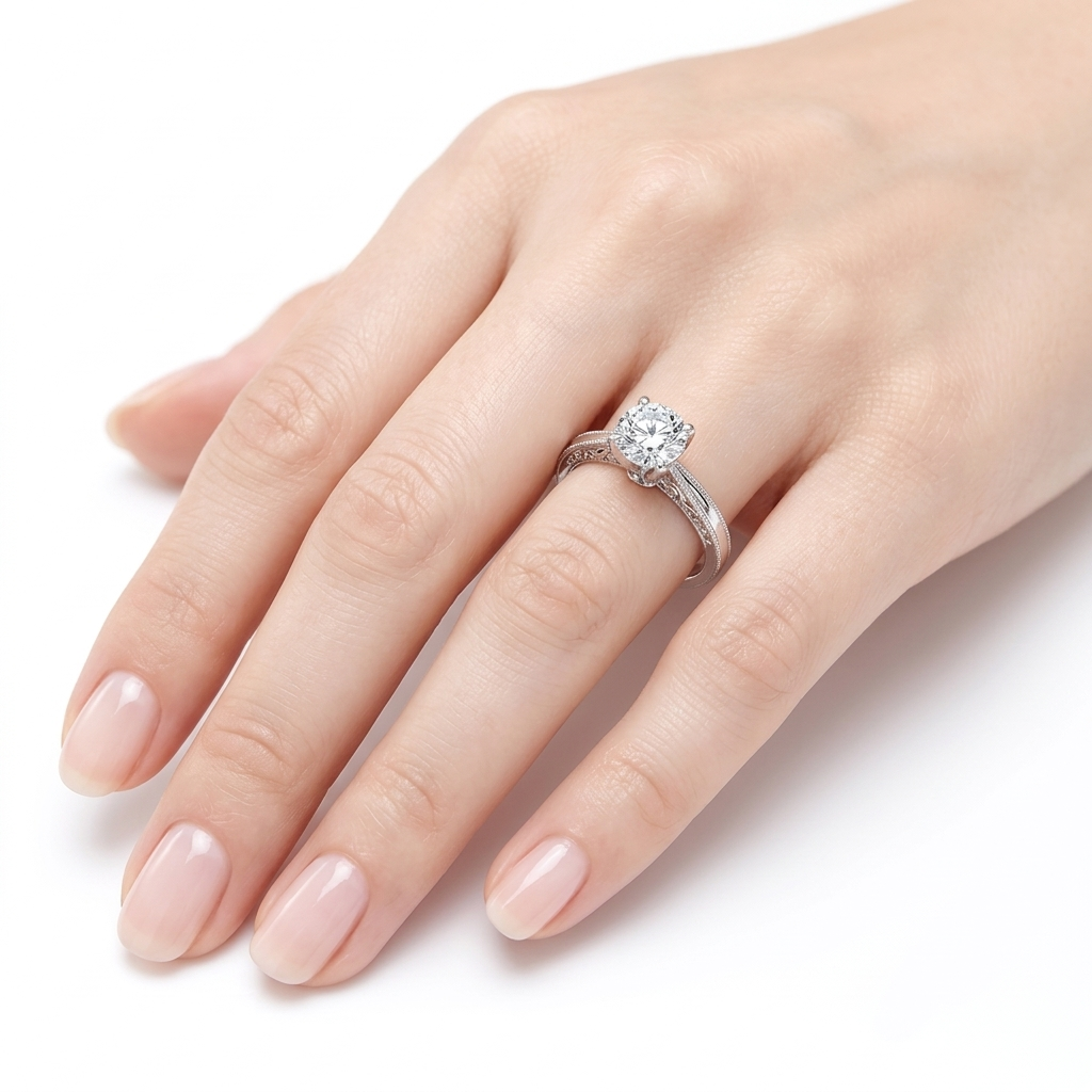 Anillo de Diamante de Laboratorio 1.31 Redondo DJL002